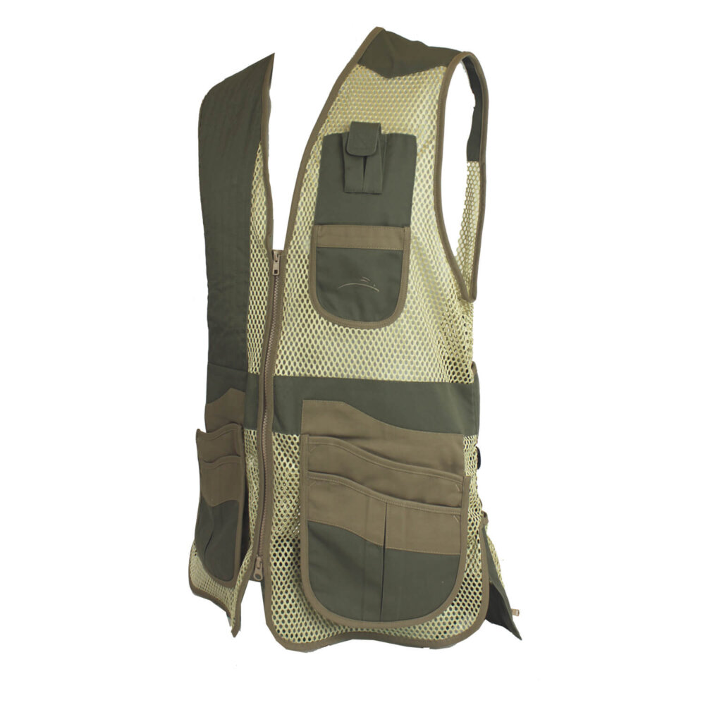 Krieghoff Mesh Vest by Wild Hare – Right Handed, Sage and Khaki